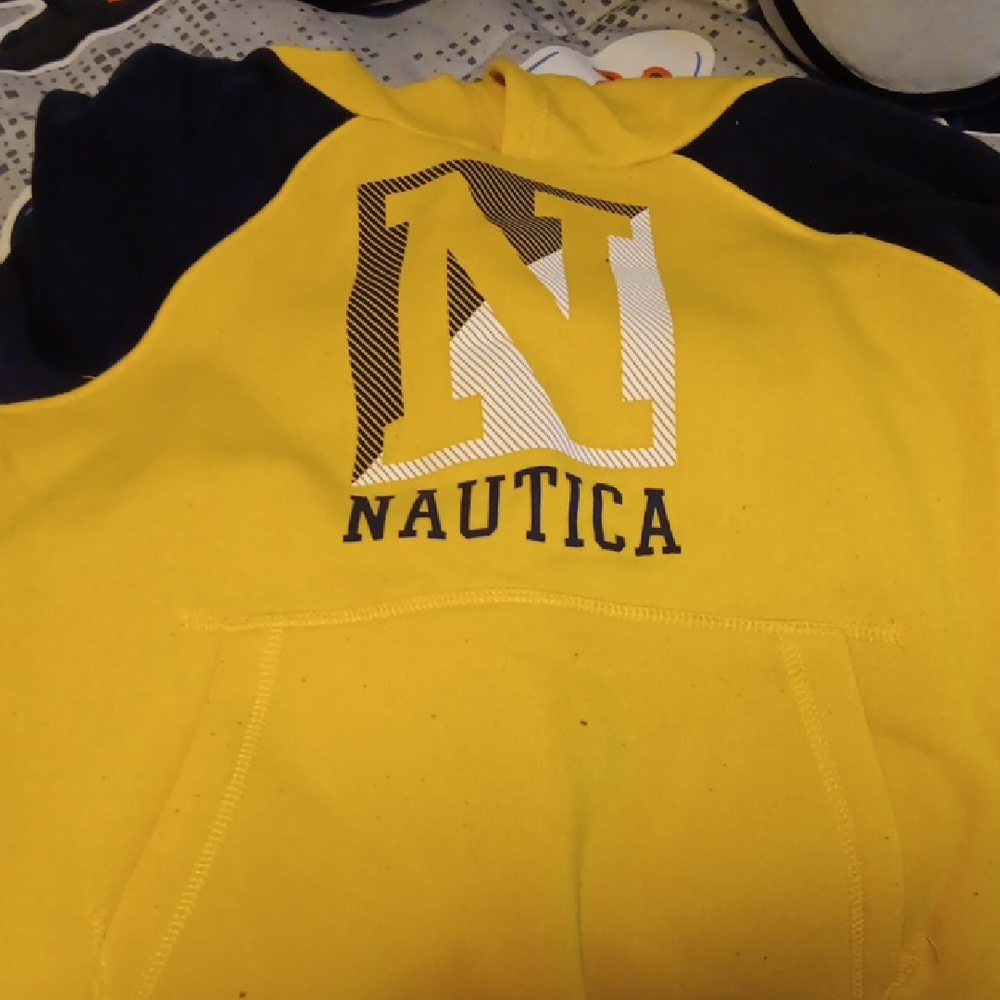 Nautica Yellow and Black Hoodie